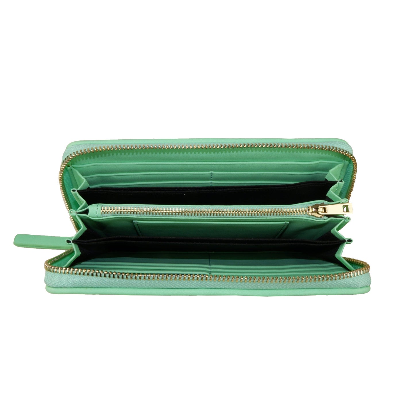 Cavalli Class Elegant Mint Green Zipped Wallet