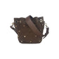 Cavalli Class Brown Calfskin Women Crossbody Bag