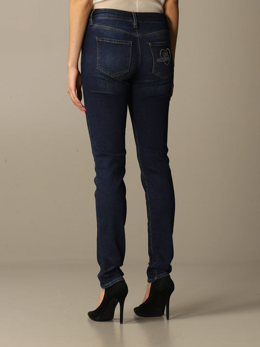 Love Moschino Blue Cotton Women Jeans