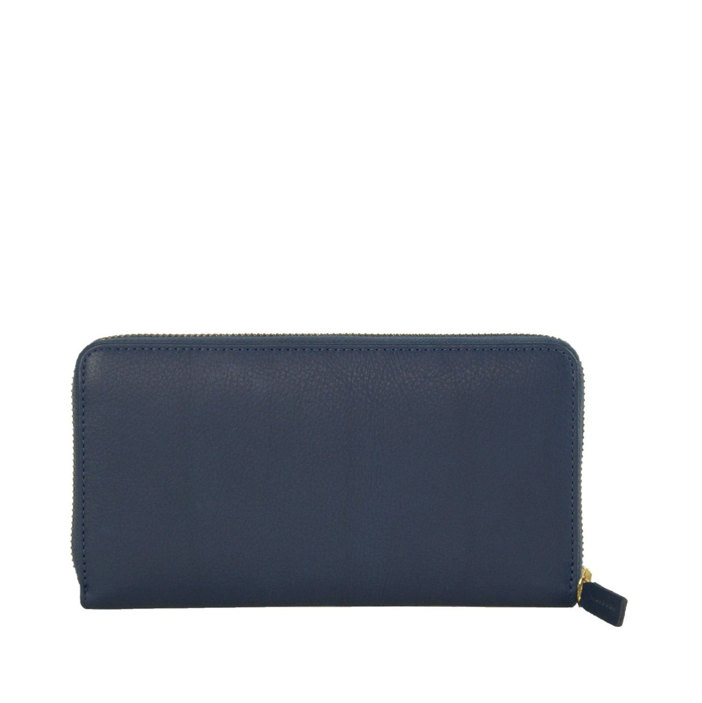 Cavalli Class Elegant Long Zipper Calfskin Wallet in Blue