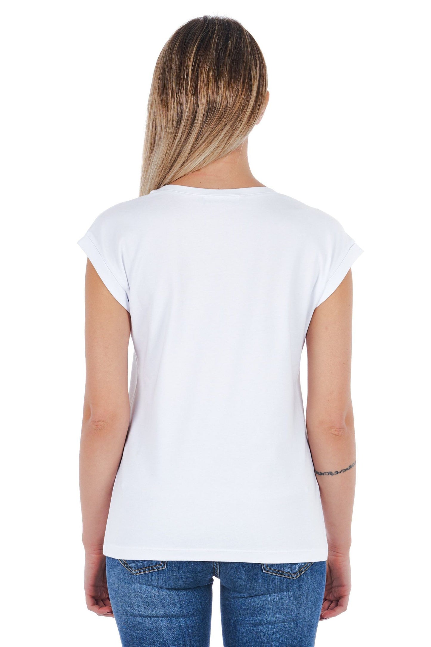 Frankie Morello White Cotton Women T-Shirt