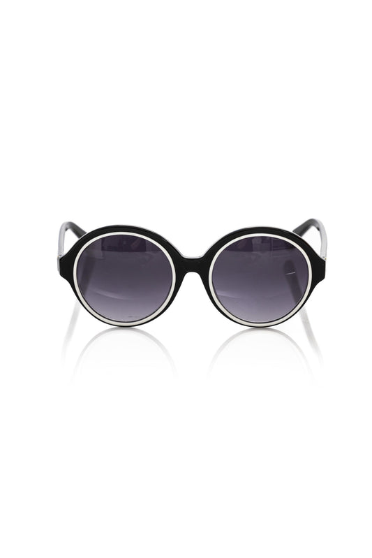 Frankie Morello Black Acetate Women Sunglass