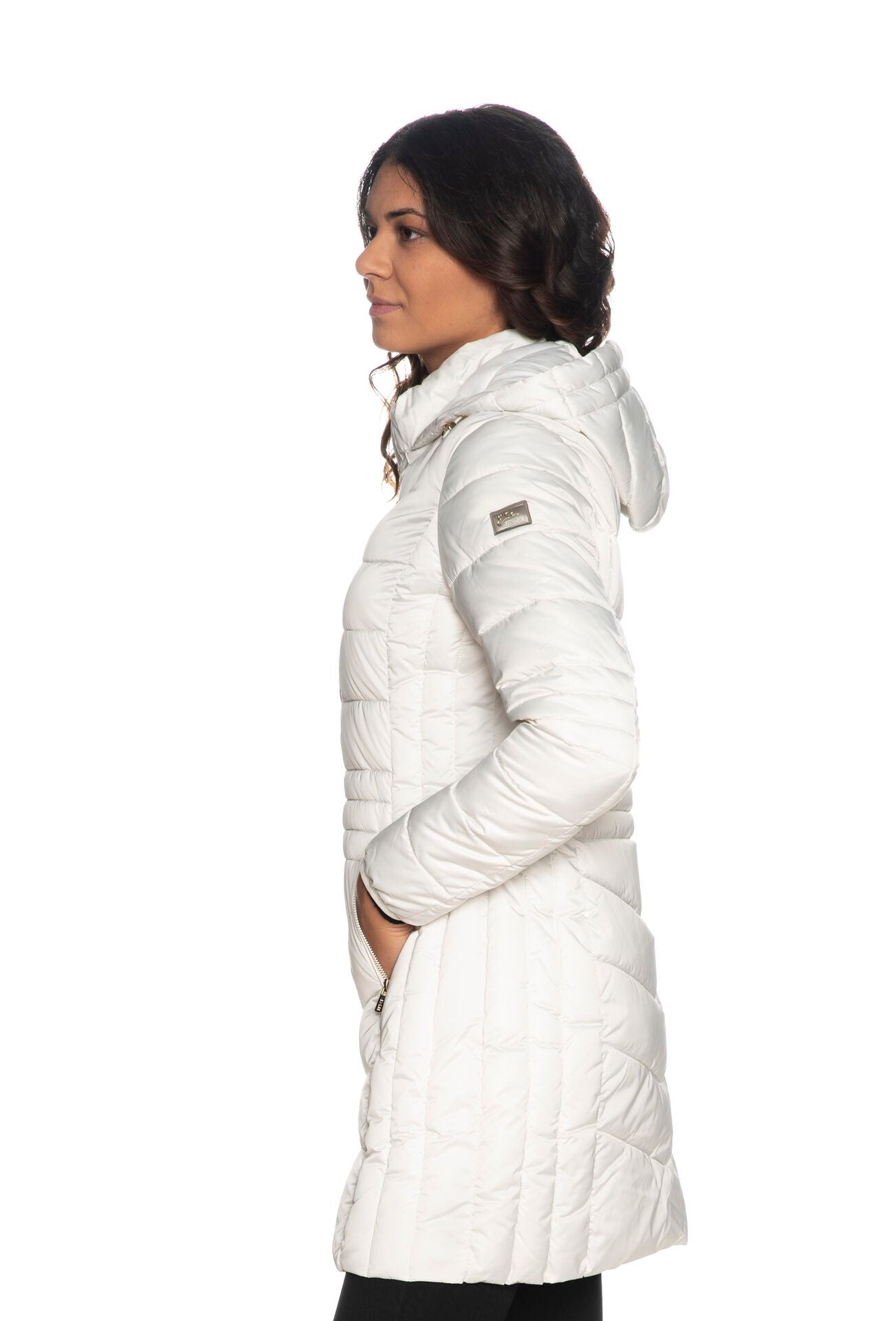 Yes Zee White Polyester Women Jacket