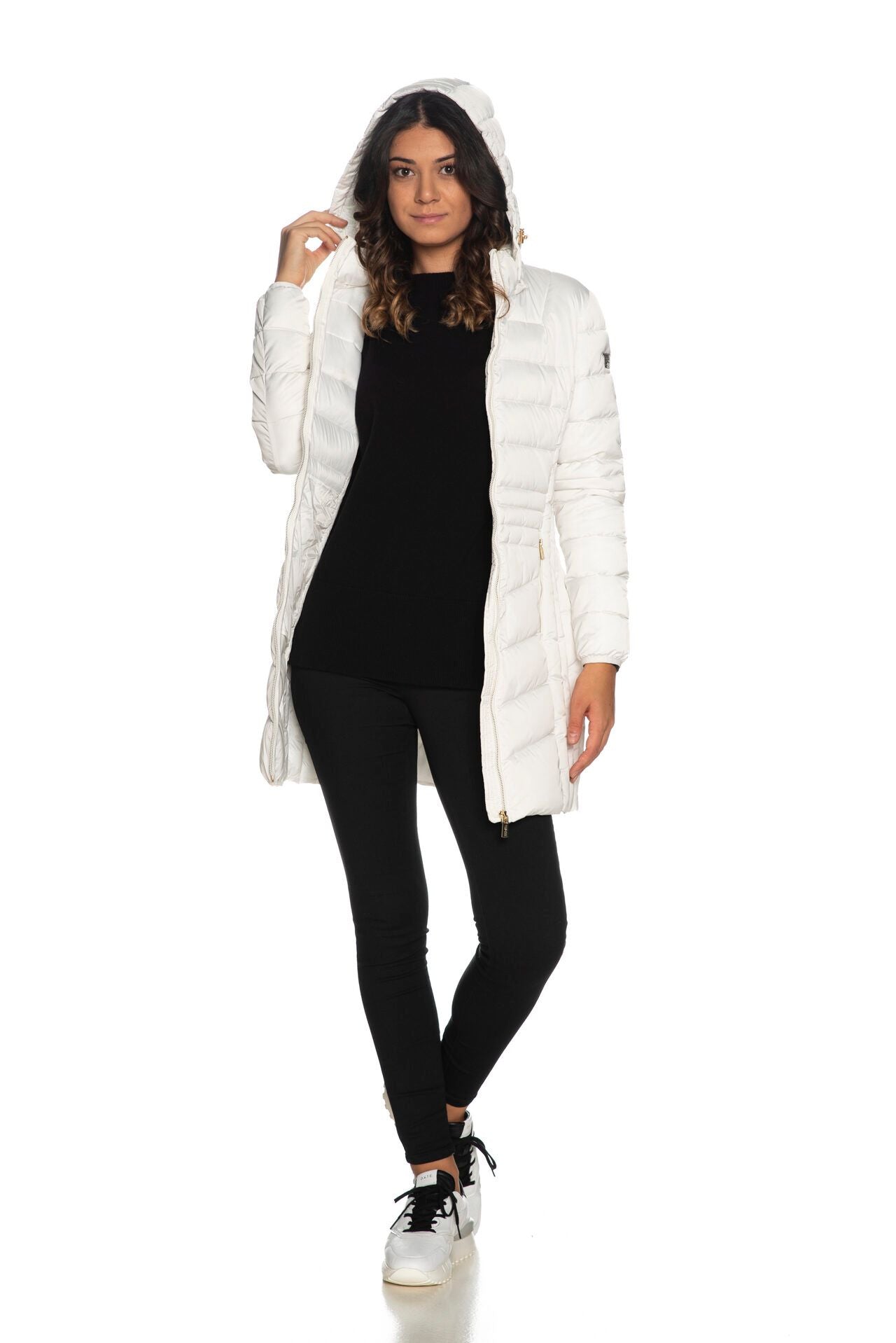 Yes Zee White Polyester Women Jacket