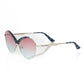 Frankie Morello Blue Metallic Women Sunglasses