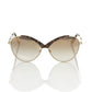 Frankie Morello Beige Metallic Women Sunglass