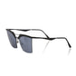 Frankie Morello Black Metallic Women's Sunglass