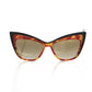 Frankie Morello Brown Acetate Women Sunglass