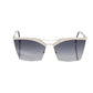 Frankie Morello Silver Metallic Women Sunglass