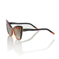 Frankie Morello Brown Acetate Women Sunglass