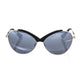 Frankie Morello Black Metallic Women Sunglass