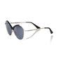 Frankie Morello Black Metallic Women Sunglass