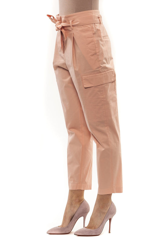 Peserico Pink Cotton Women Trouser