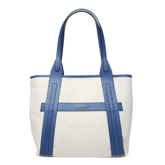 Trussardi White Cotton Women Shoulder Bag