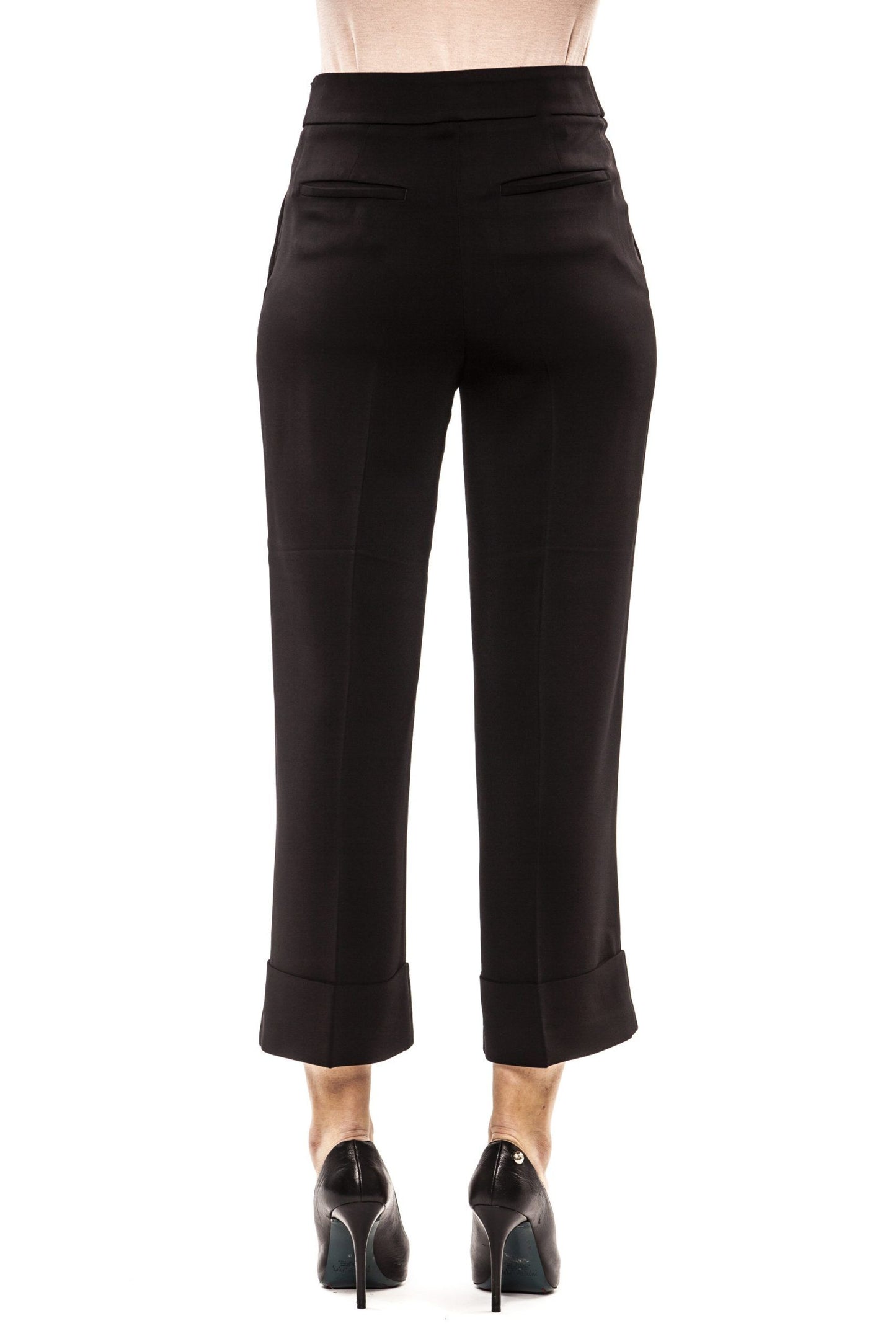 Peserico Black Viscose Women Pant