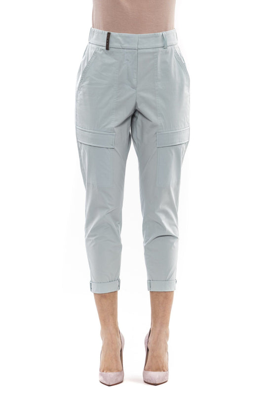 Peserico Green Cotton Women Pant