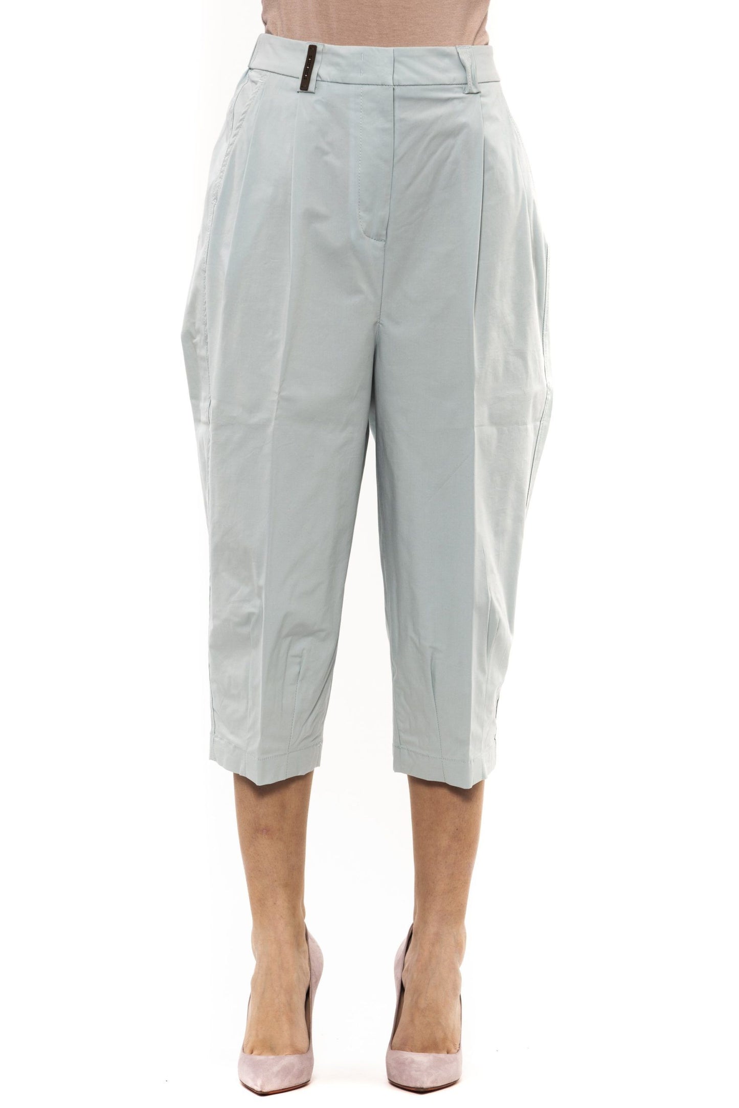 Peserico Green Cotton Women Pant