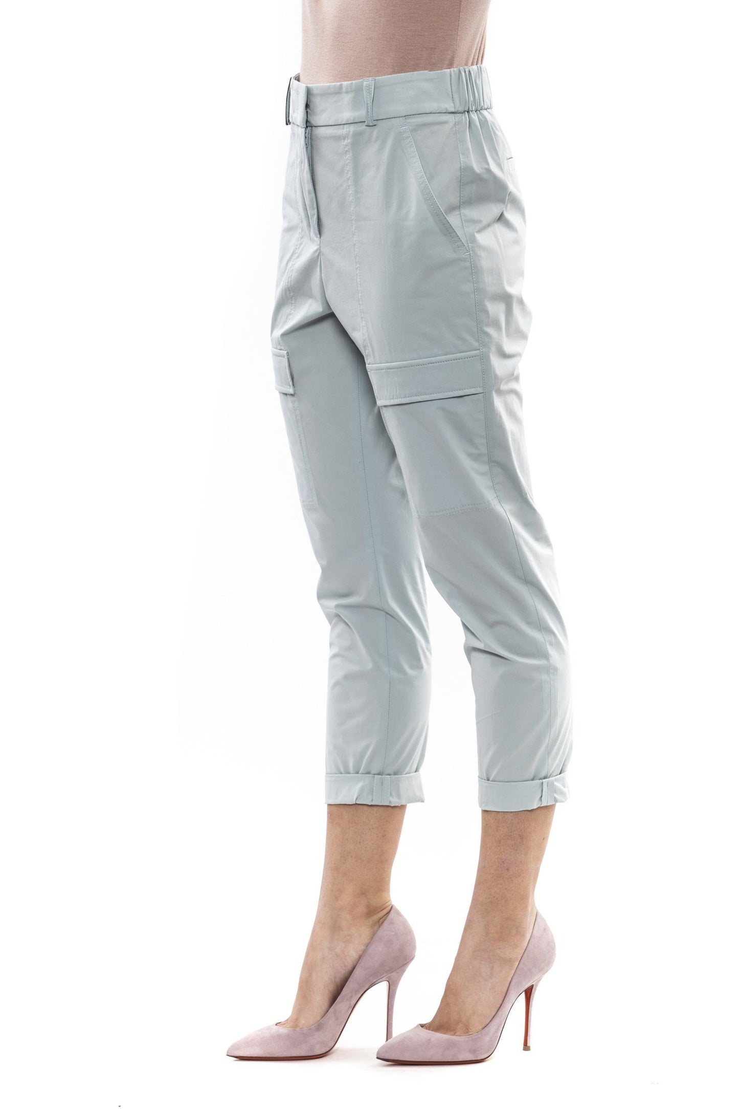 Peserico Green Cotton Women Pant