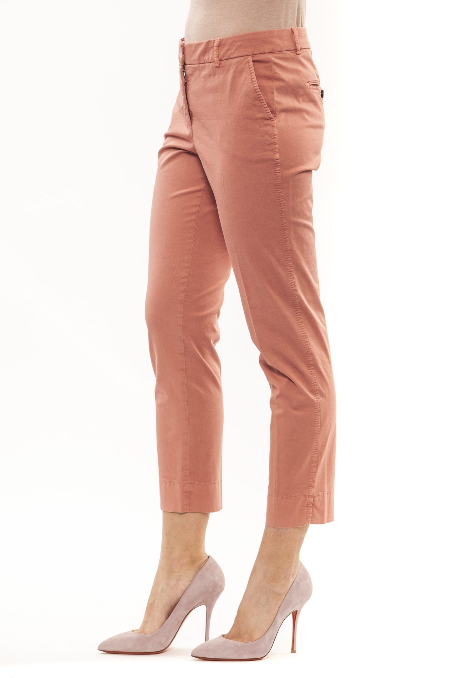 Peserico Brown Cotton Women Trouser