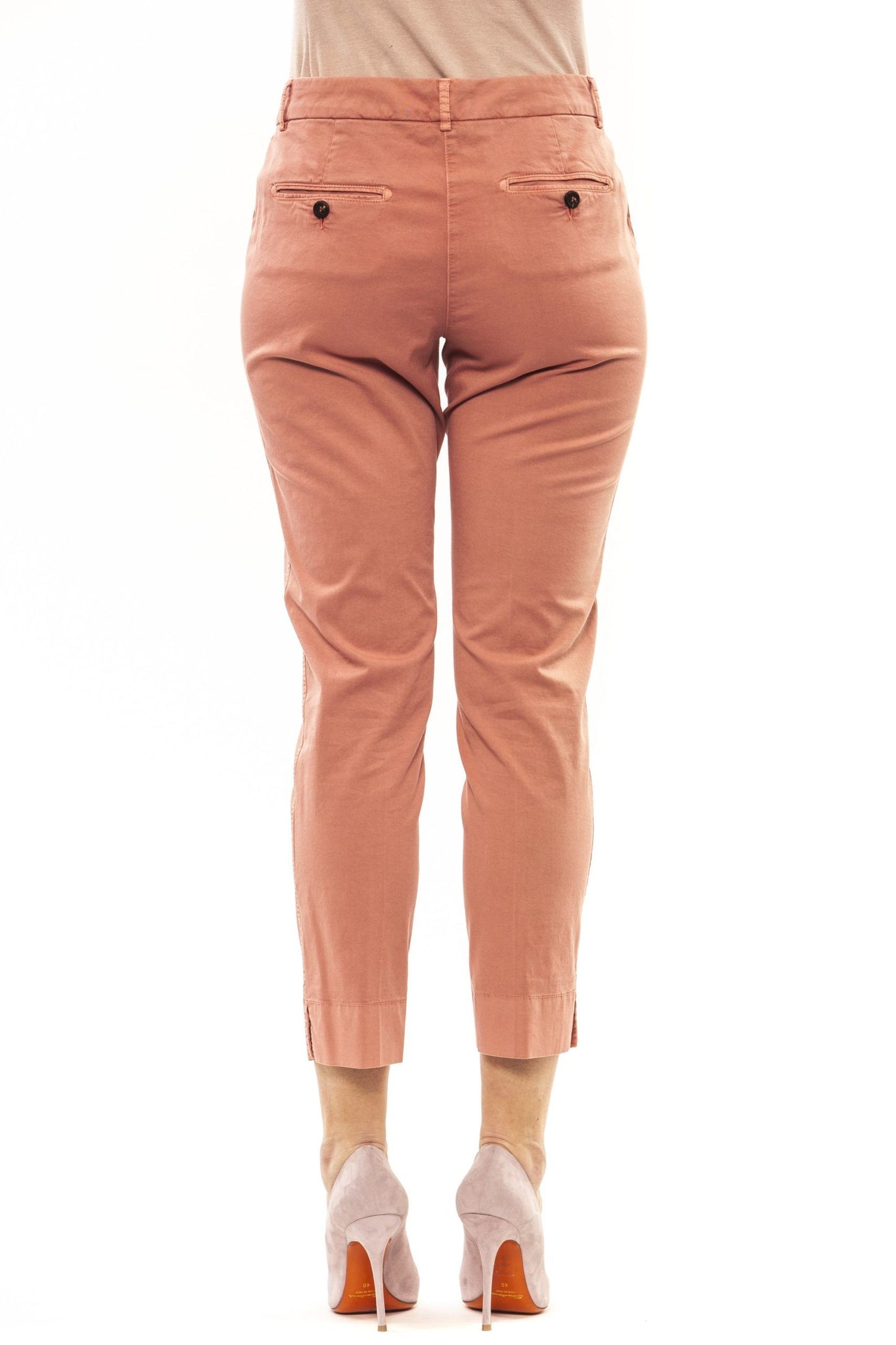 Peserico Brown Cotton Women Trouser