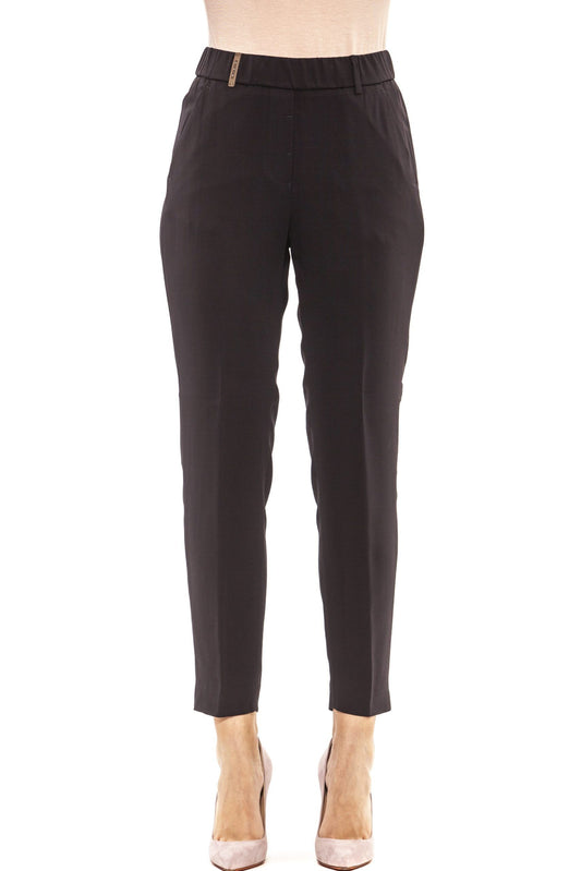 Peserico Blue Viscose Women Trouser