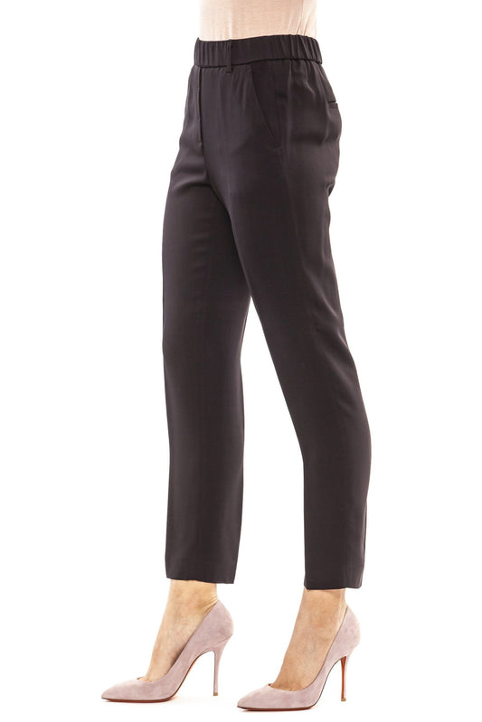 Peserico Blue Viscose Women Trouser