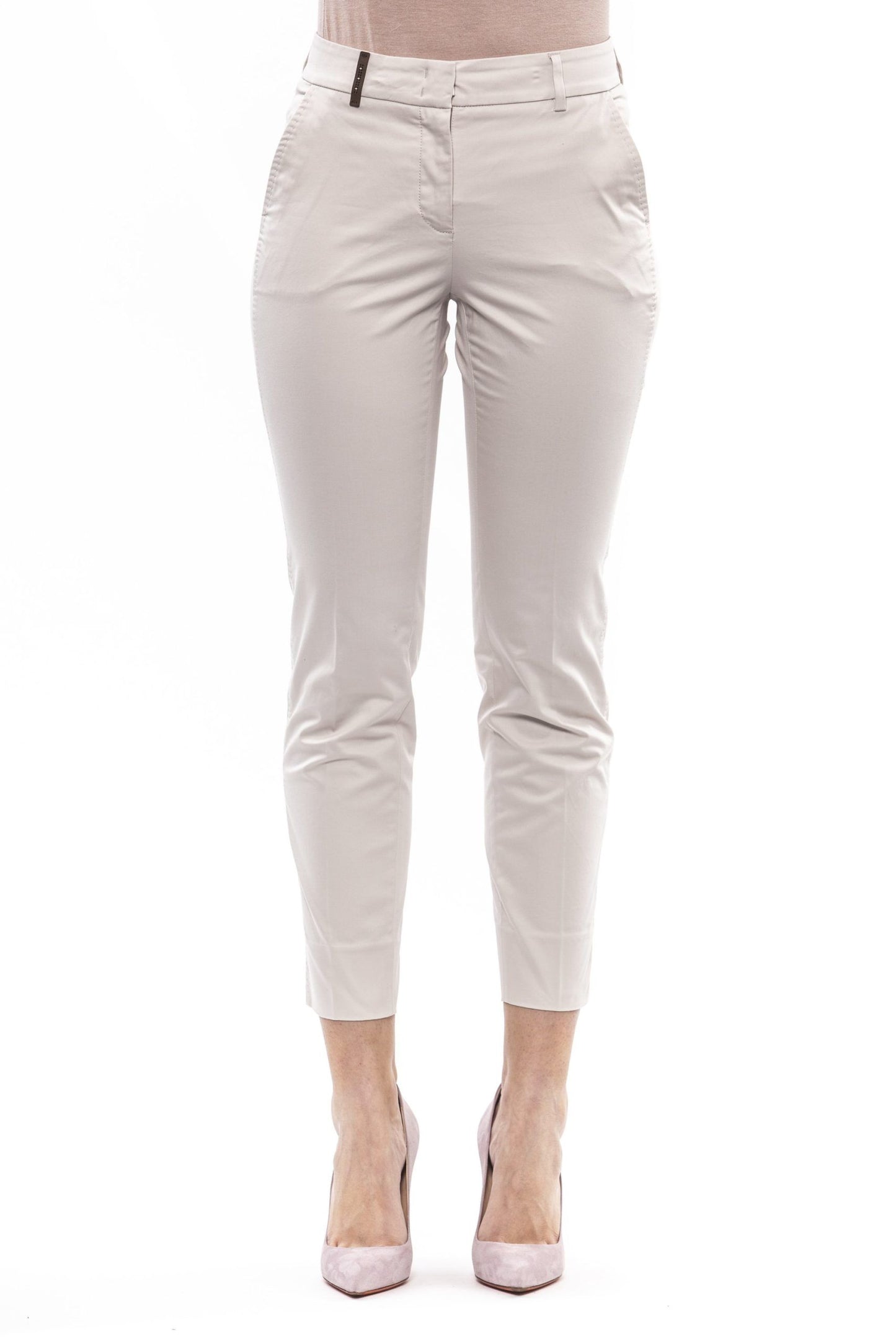 Peserico Beige Cotton Women Pants