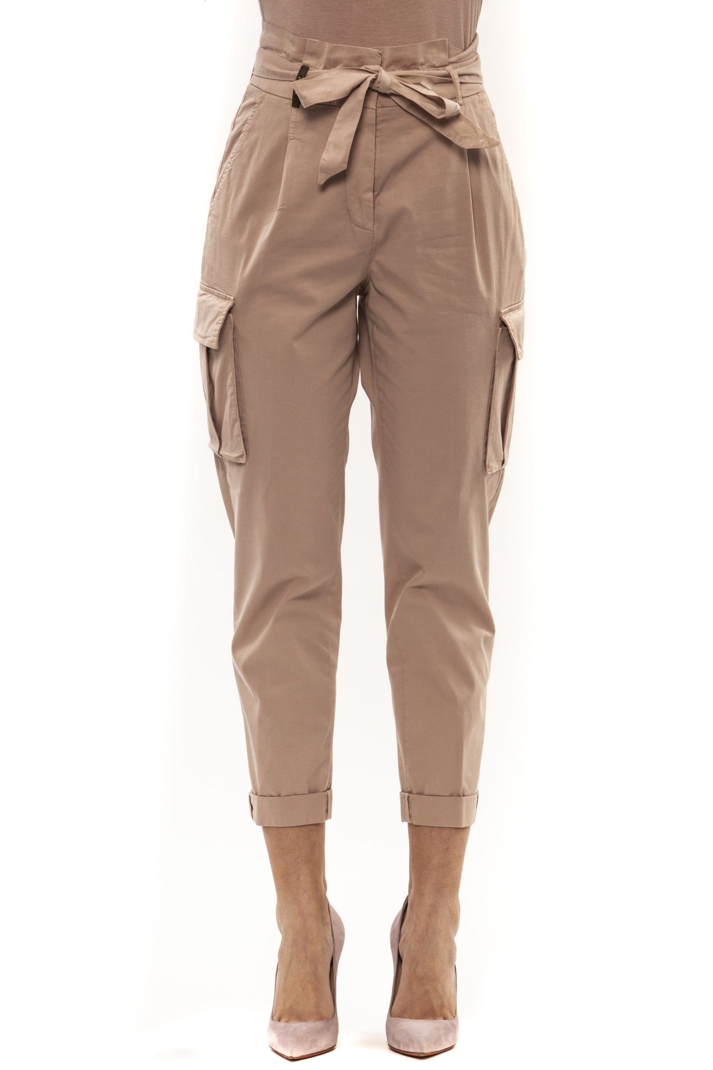 Peserico Pink Cotton Women Trouser