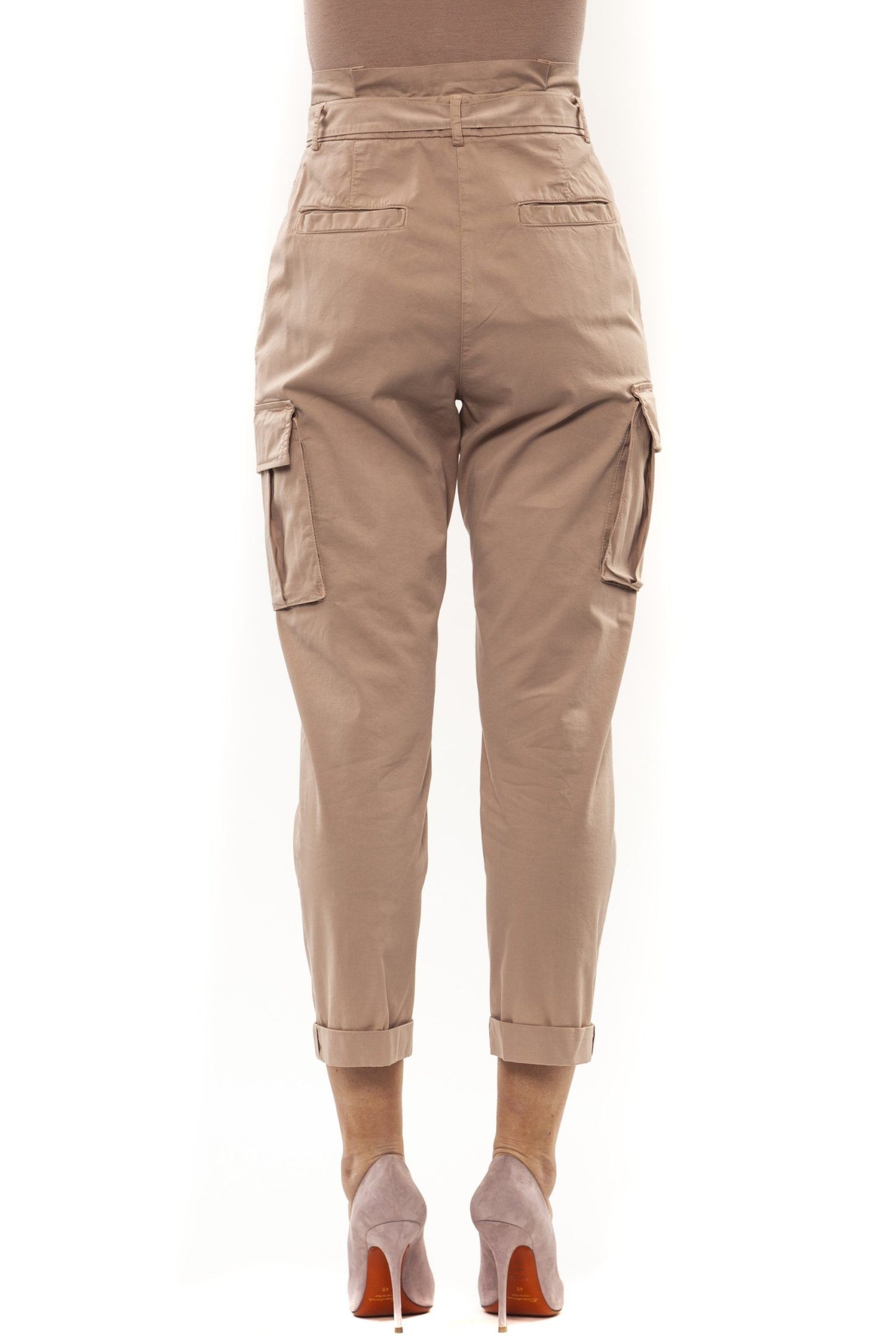 Peserico Pink Cotton Women Trouser