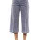 Peserico Light-Blue Cotton Women Palazzo Pants