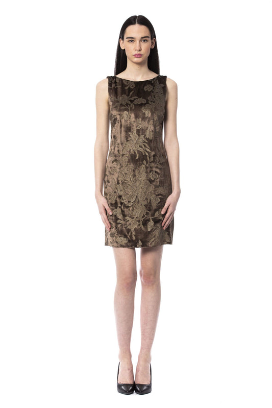 BYBLOS Brown Viscose Women Dress