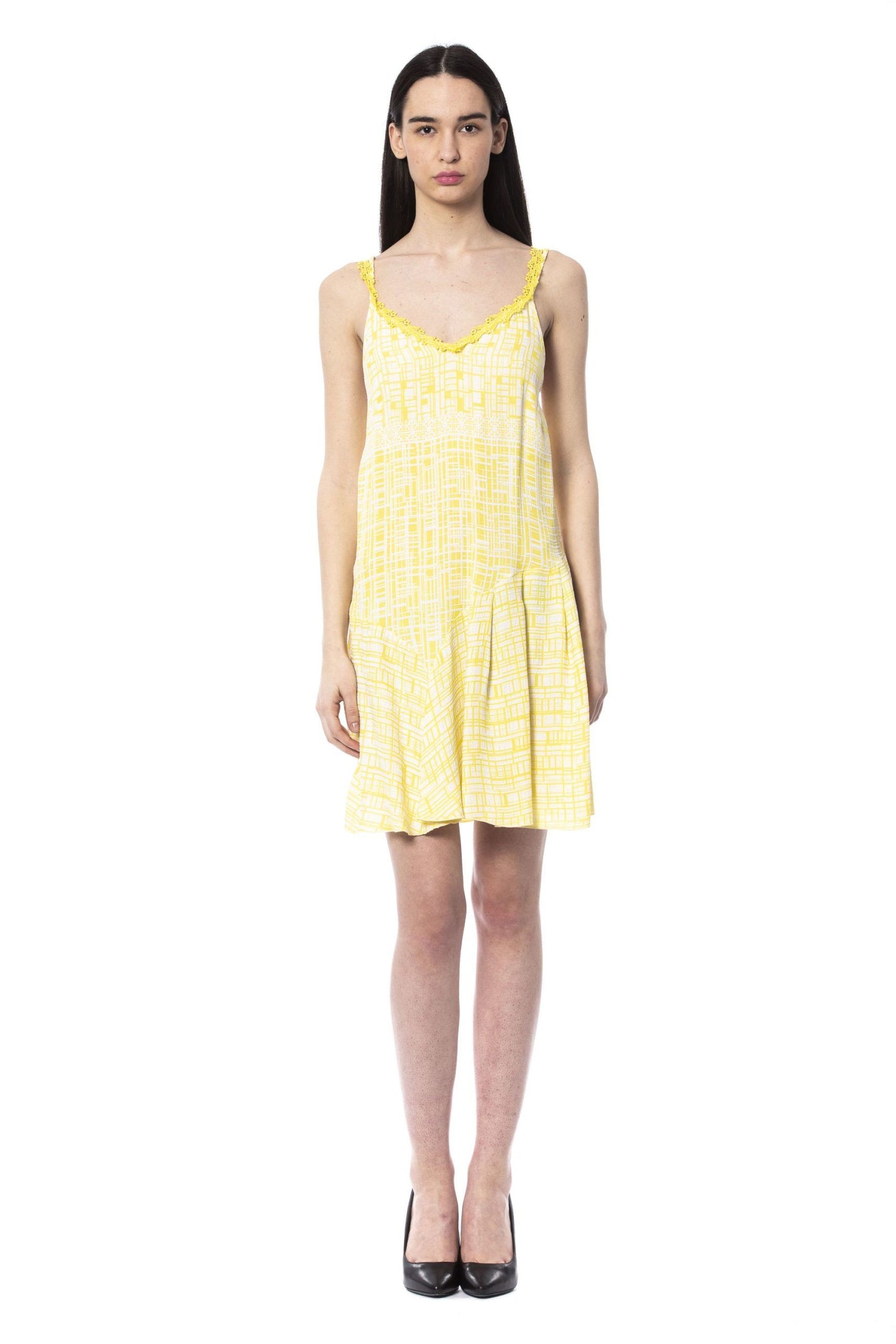 BYBLOS Yellow Viscose Women Dress