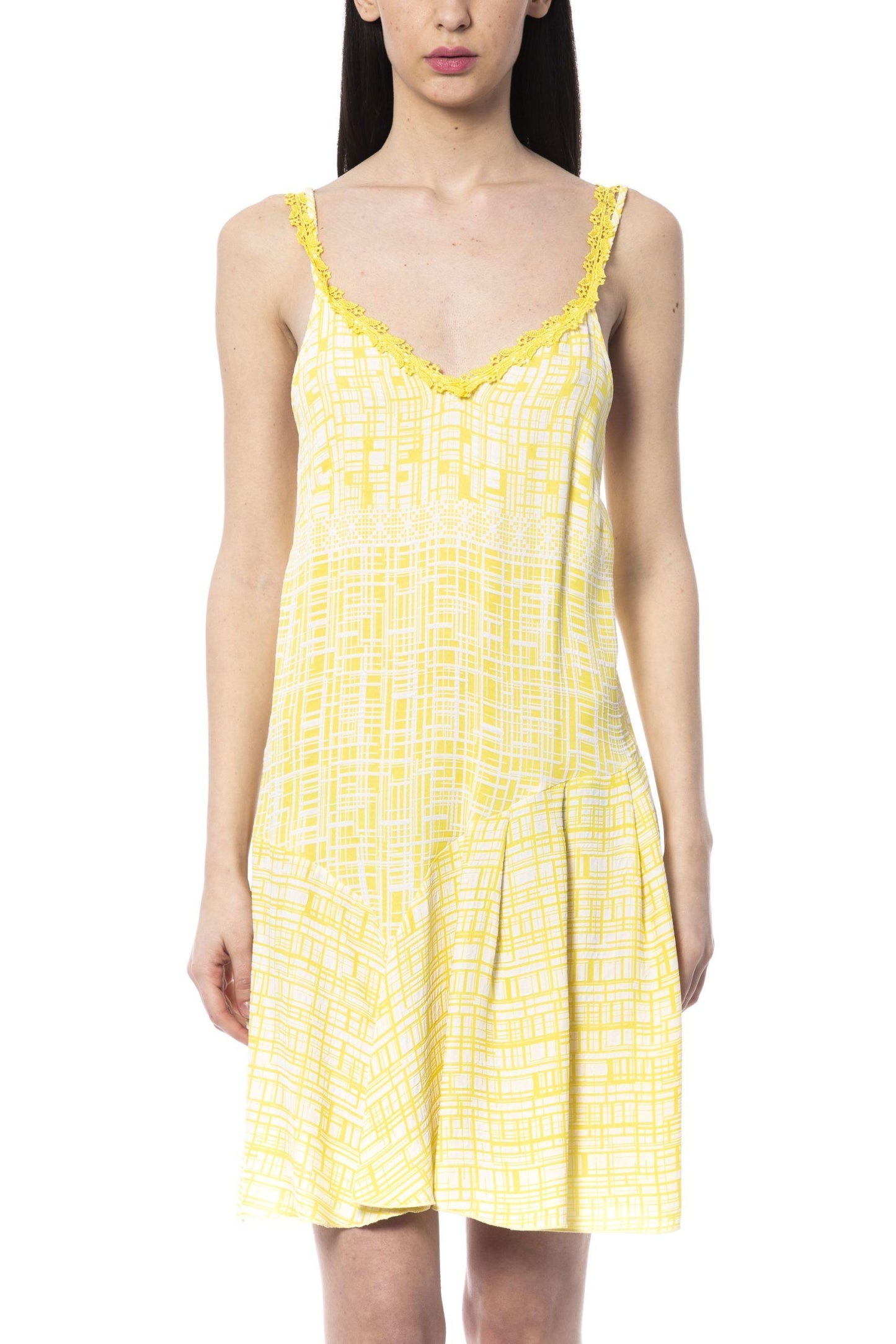 BYBLOS Yellow Viscose Women Dress