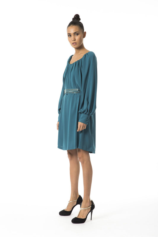 BYBLOS Teal Polyester Women Dress