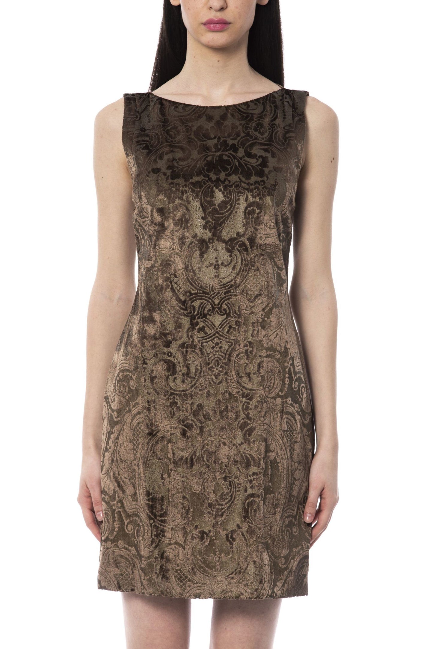 BYBLOS Brown Viscose Women Dress