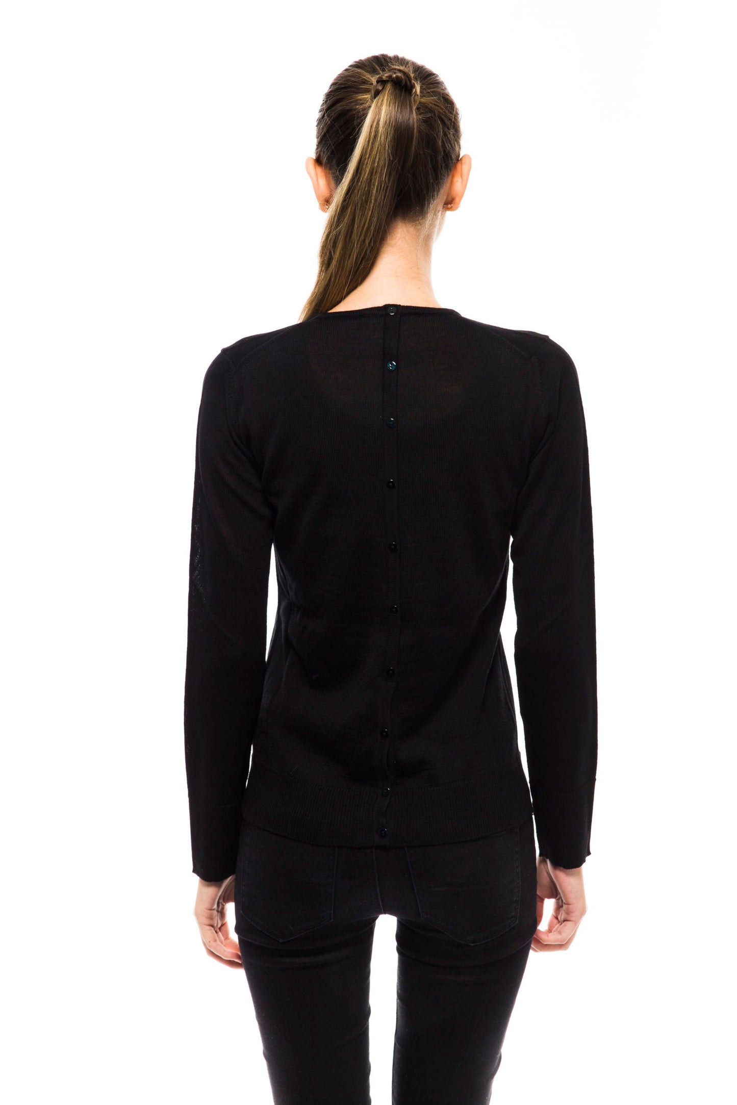 Ungaro Fever Black Wool Women Cardigan