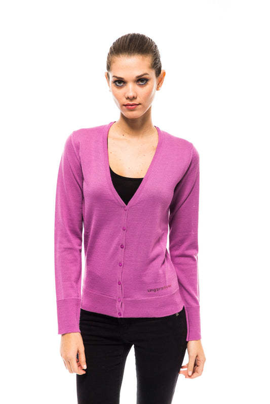 Ungaro Fever Violet Wool Women Cardigan