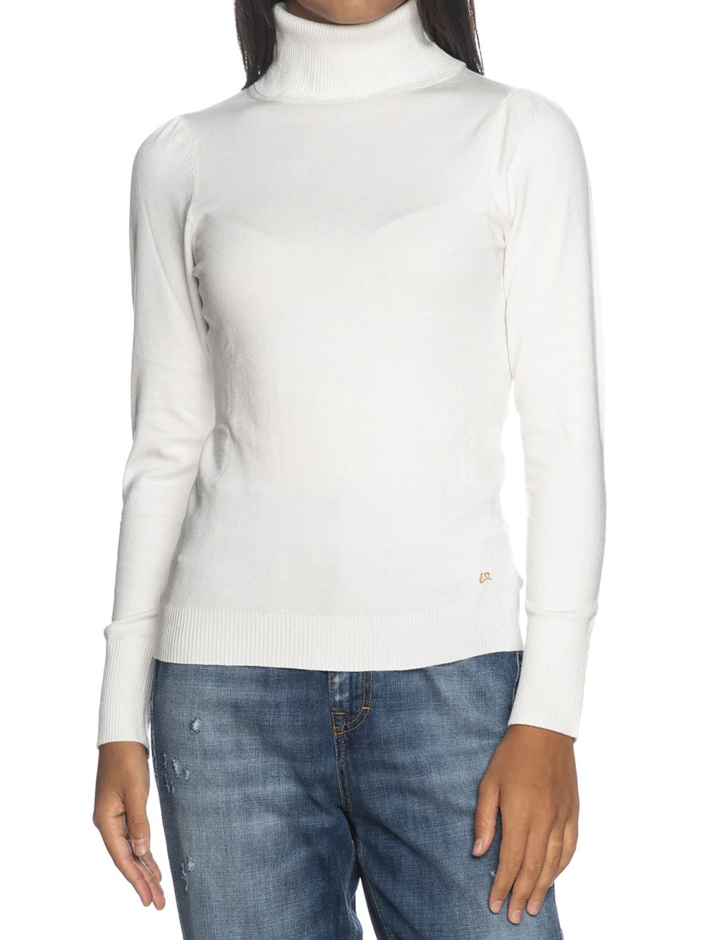 Yes Zee White Viscose Women Sweater