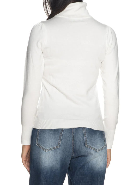 Yes Zee White Viscose Women Sweater