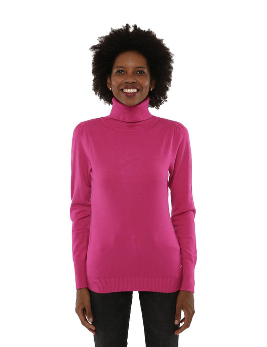 Yes Zee Fuchsia Viscose Women Sweater