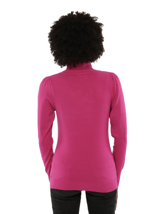 Yes Zee Fuchsia Viscose Women Sweater