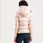 Refrigiwear Chic Short Quilted Down Jacket with Maxi Hood