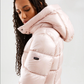 Refrigiwear Chic Short Quilted Down Jacket with Maxi Hood