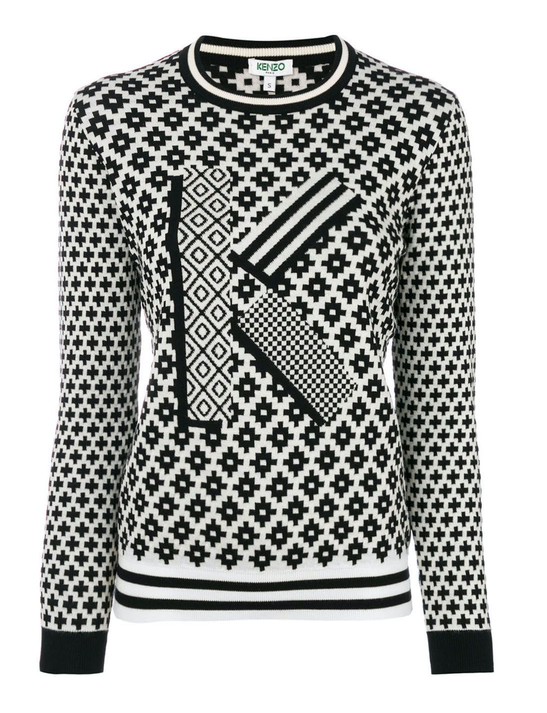 Kenzo White Cotton Women Sweater