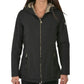 Yes Zee Elegant Black Hooded Down Jacket for Women