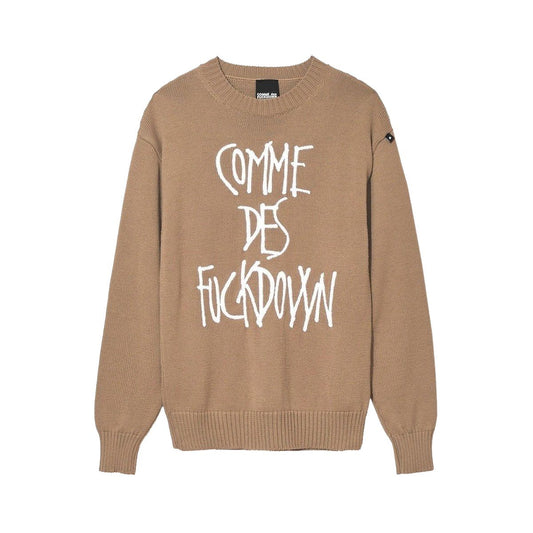 Comme Des Fuckdown Brown Wool Women Sweater