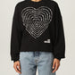 Love Moschino Chic Black Cotton Sweatshirt with Front Design