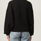 Love Moschino Chic Black Cotton Sweatshirt with Front Design