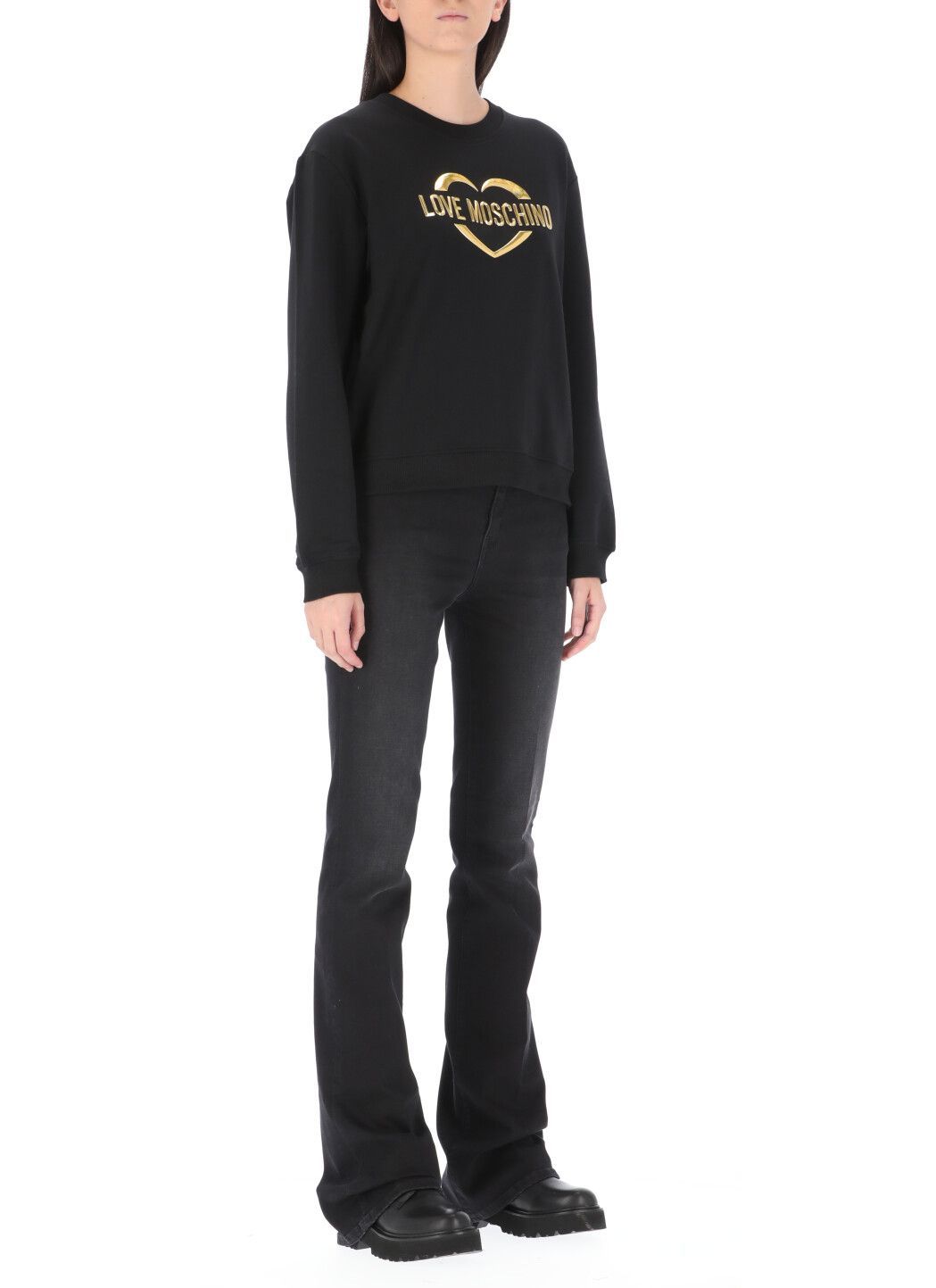 Love Moschino Black Cotton Women Sweater