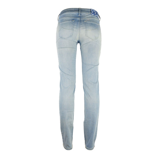 Jacob Cohen Blue Cotton Women Jeans